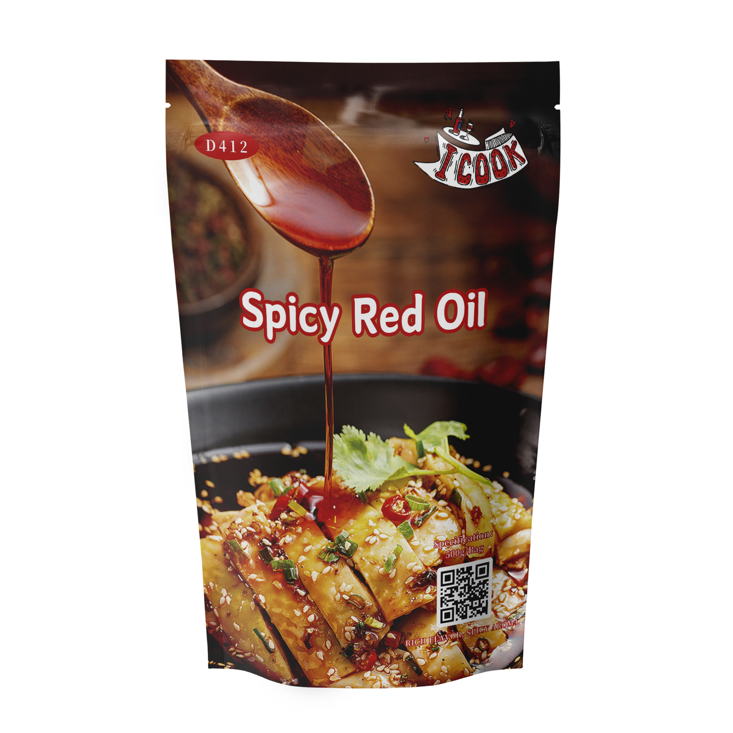 D412 香辣红油 500G*24包/件