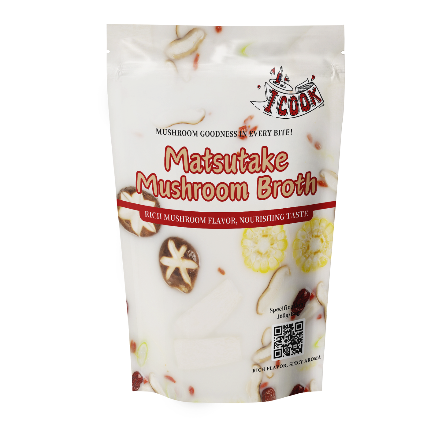 松茸菌汤    菌⾹⼏种 滋补鲜甜  160g*125袋/桶