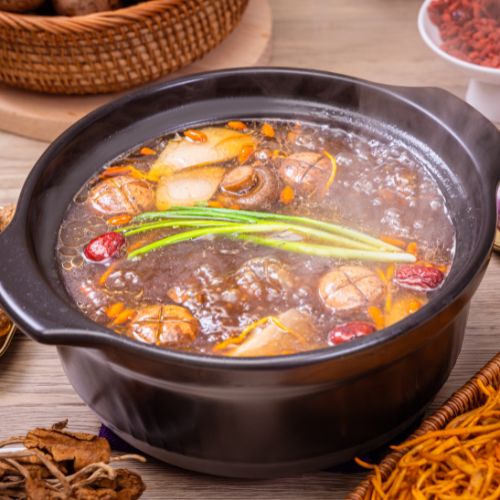 松茸菌汤    菌⾹⼏种 滋补鲜甜  160g*125袋/桶