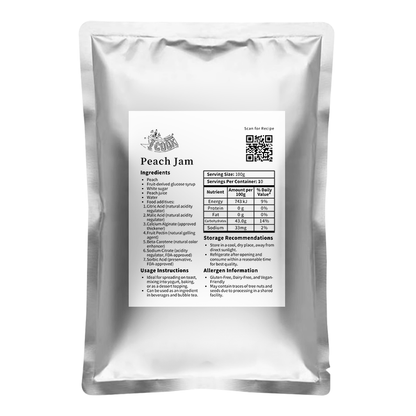 桃果酱   真果肉果酱  水果茶专用  1kg*12包/箱