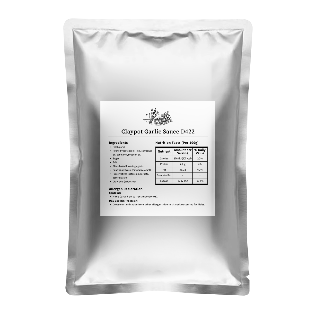 D422 砂锅蒜蓉酱   500G*24包/件
